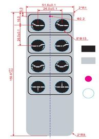 Waterproof Membrane Switch Touch Screen Panel With 3M Adhesive And 8 Button