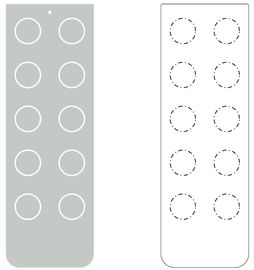 Flexible Remote Control Membrane Touch Switch Overlay With Back Adhesive