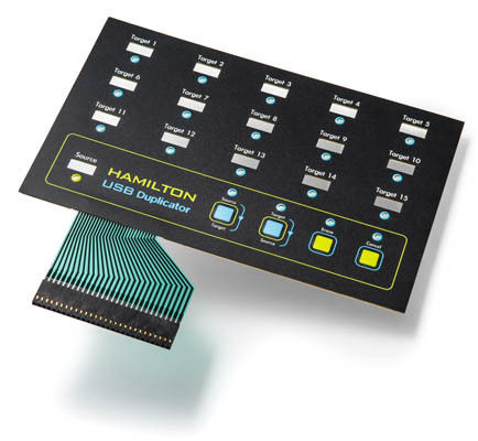 Vandal Resistant Flat Keys Illuminated Backlighting Keyboards Led Membrane Switches