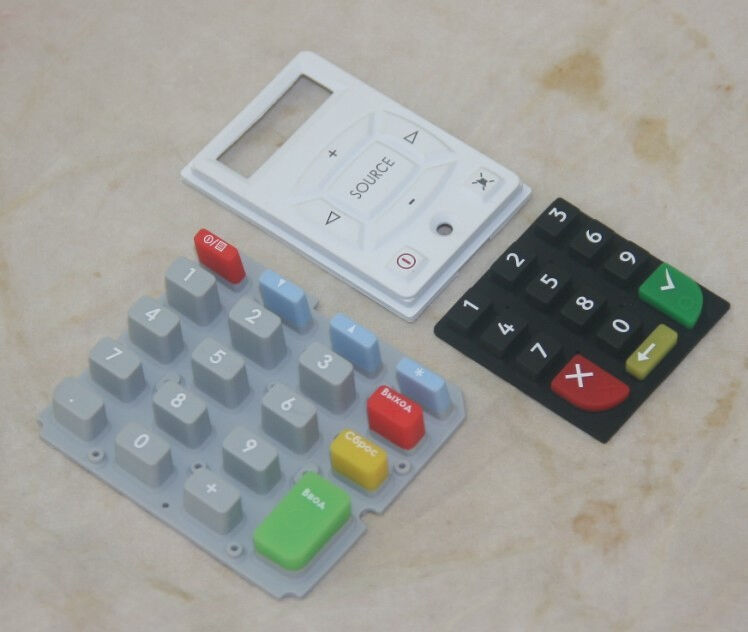 Corrosion Resistance 3m Adehsive Membrane Switch Moisture Proof Silicone Rubber Keypad