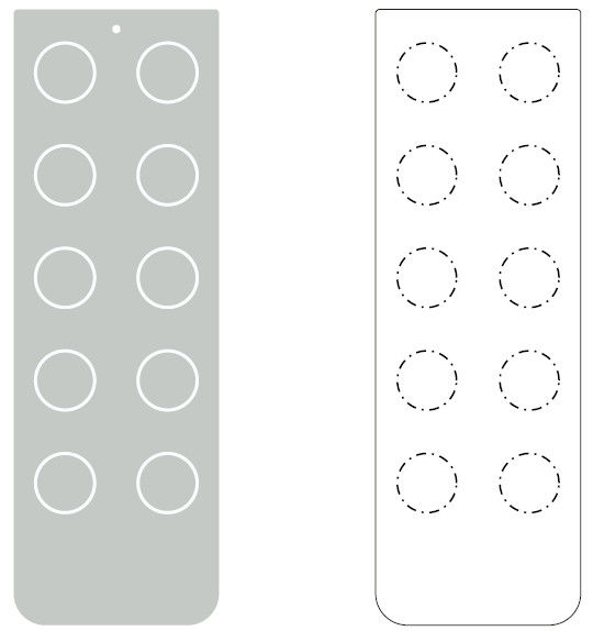Flexible Remote Control Membrane Touch Switch Overlay With Back Adhesive